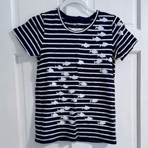 J Crew Cotton Fish Tee Size S